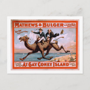"Auf dem schwulen Coney Island" Musical Comedy Pos Postkarte