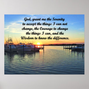 AUF DEM SEE SERENITY PRAYER ORIGINAL POSTER
