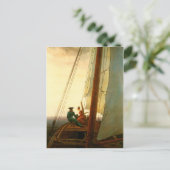 Auf dem Segelboot Postkarte (Stehend Vorderseite)