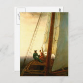 Auf dem Segelboot Postkarte (Vorne/Hinten)