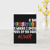 Auf dem Spielplatz Tygraphy Modernes Lehrer-Gesche Karte (Gelbe Blume)