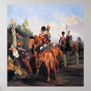 Auf dem Stein der Mile, 1859 Poster