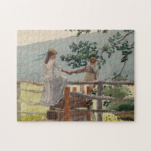 Auf dem Stile | Winslow Homer Puzzle (Horizontal)
