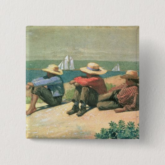 Auf dem Strand 1875 (w/c) Button (Vorderseite)