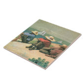 Auf dem Strand 1875 (w/c) Fliese (Seite)