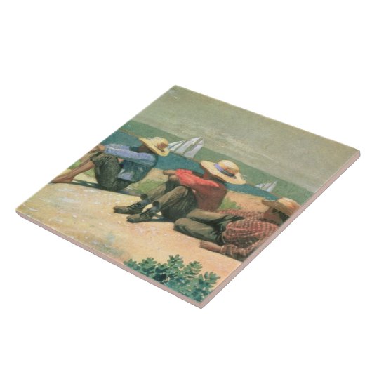 Auf dem Strand 1875 (w/c) Fliese (Seite)