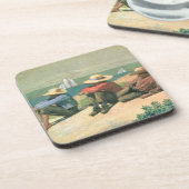 Auf dem Strand 1875 (w/c) Untersetzer (Linke Seite)