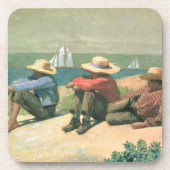 Auf dem Strand 1875 (w/c) Untersetzer (Vorderseite)
