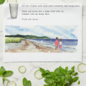 Auf dem Strand-Bartuch Küchentuch (Gefaltet)