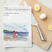 Auf dem Strand-Bartuch Küchentuch (Viertel Falte)