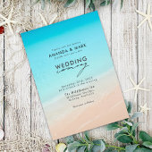 Auf dem Strand Nautical Foto Wedding Einladung