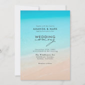 Auf dem Strand Nautical Foto Wedding Einladung (Vorderseite)