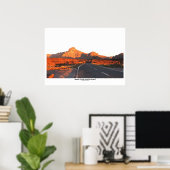 Auf dem Teide bei Sonnenuntergang Poster (Heimbüro)