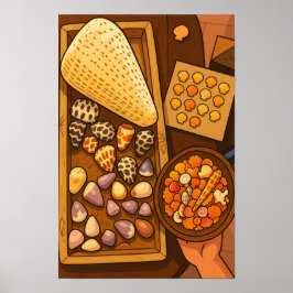 Auf dem Tisch befindliche Schatzanweisungen Poster