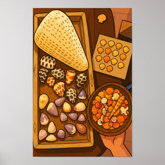 Auf dem Tisch befindliche Schatzanweisungen Poster