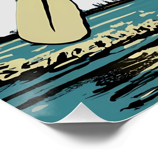 Auf dem Trittbrett mit Trittbrett fahren und surfe Poster (Ecke)