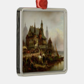 Auf dem Ufer 1872 Silbernes Ornament (Rechts)
