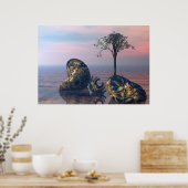 Auf dem unendlichen 3D-Fraktal-Flugzeug Poster (Küche)