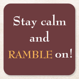 Auf dem Untersetzer Papier auf dem Platz Ruhe und 