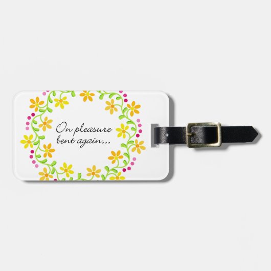 Auf dem Vergnügen wieder verbogen - Austen Stolz Gepäckanhänger (Vorderseite horizontal)