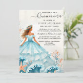 Auf dem Wasser Fischleben unter dem Meer Quinceane Einladung (Stehend Vorderseite)