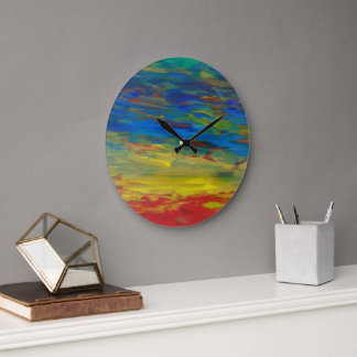 Auf dem Wasser Große Wanduhr