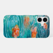Auf dem Wasser schwimmende Blumen  iPhone 16 Hülle (Rückseite (Horizontal))