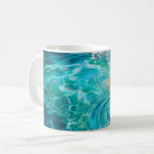 Auf dem Wasser schwimmende Blumen Kaffeetasse (Vorderseite Links)