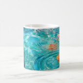 Auf dem Wasser schwimmende Blumen Kaffeetasse (Mittel)