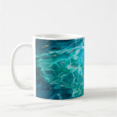 Auf dem Wasser schwimmende Blumen Kaffeetasse (Links)