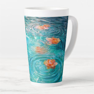 Auf dem Wasser schwimmende Blumen  Milchtasse