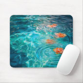 Auf dem Wasser schwimmende Blumen Mousepad (Mit Mouse)