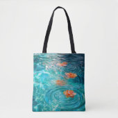 Auf dem Wasser schwimmende Blumen Tasche (Vorderseite)