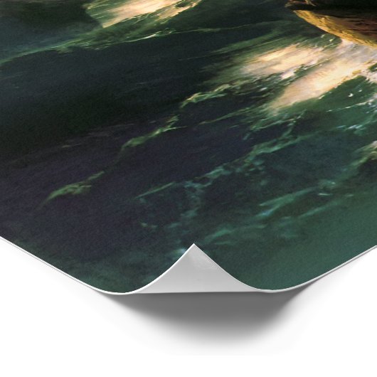 Auf dem Wasser spazieren, Ivan Aivazovsky Print Poster (Ecke)