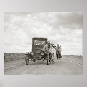 Auf dem Weg, 1937. Vintages Foto Poster