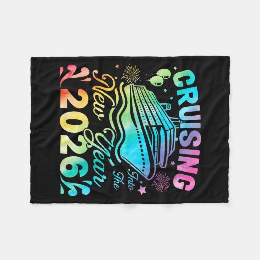 Auf dem Weg ins Jahr 2026 Frohes Neues Jahr Anker Fleecedecke (Vorderseite (Horizontal))