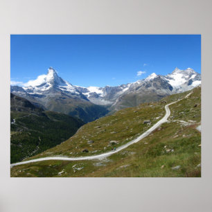 Auf dem Weg, Matterhorn View, Schweizer Alpen Poster