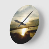 Auf dem Weg nach unten Runde Wanduhr (Winkel)