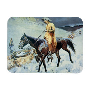 Auf dem Weg (Öl auf Leinwand) Magnet