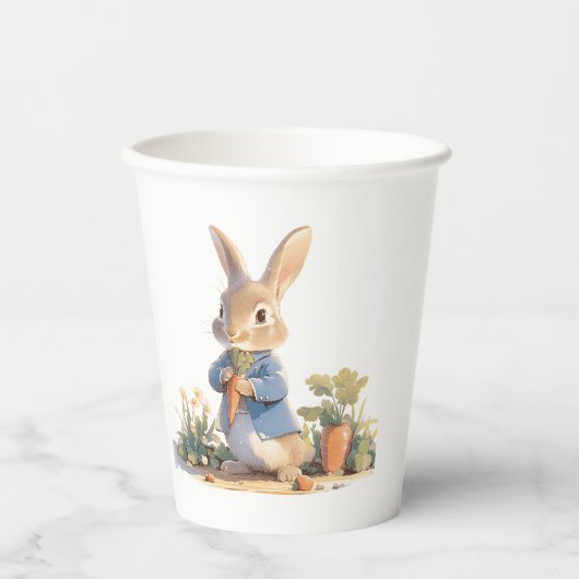 Auf dem Weg Peter Rabbit Baby Dusche Pappbecher (Vorderseite)