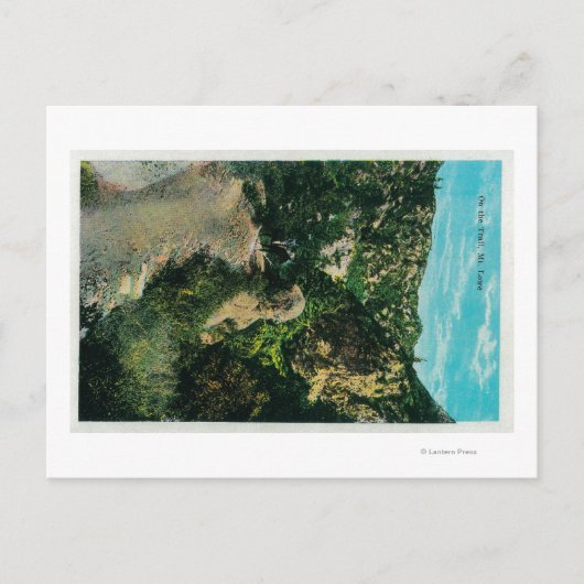 Auf dem Weg, Pferderücken am Berg Lowe Postkarte (Vorderseite)