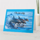 AUF DEM WEG UND BEREIT ZU SAGEN *GLÜCKLICHER GEBUR KARTE (Vorderseite)