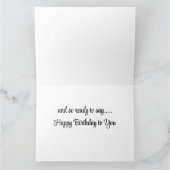 AUF DEM WEG UND BEREIT ZU SAGEN *GLÜCKLICHER GEBUR KARTE (Innenseite)