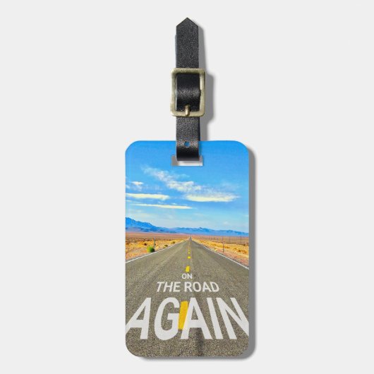 Auf dem Weg wieder Blue Skies Foto Gepäckanhänger (Vorderseite vertikal)