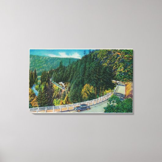 Auf dem Weg zu den großen Bäumen von Santa Cruz Leinwanddruck (Vorderseite)