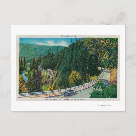 Auf dem Weg zu den großen Bäumen von Santa Cruz Postkarte (Vorderseite)