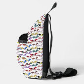 Auf dem Weg zu den Pferderennen Jockey Silk Muster Crossbody Bag (Rechts)