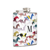 Auf dem Weg zu den Pferderennen Jockey Silk Muster Flachmann (Rechts)