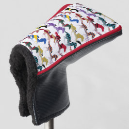 Auf dem Weg zu den Pferderennen Jockey Silk Muster Golf Headcover