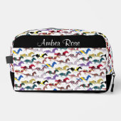 Auf dem Weg zu den Pferderennen Jockey Silk Muster Waschbeutel (Vorderseite)